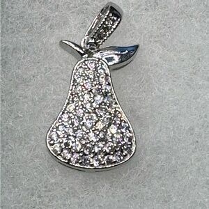 Sterling Silver 925 AAA CZ Pear Pendant